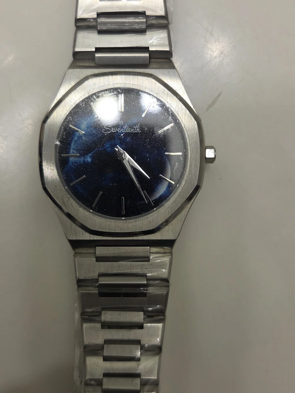 Stainless Steel Men's Bracelet Watch - Silver